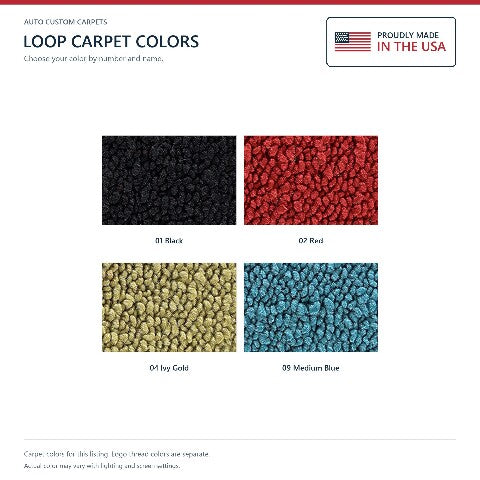1973 Pontiac GTO Loop Floor Mats with Embroidered Logo Choices - 4-Piece - product details image 7