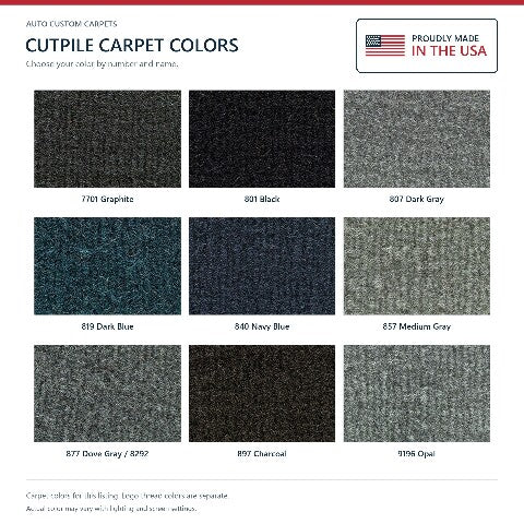 1989-1995 Toyota Ext Cab Cutpile Floor Mats with Embroidered Logo Choices - 4-Piece - product details image 6