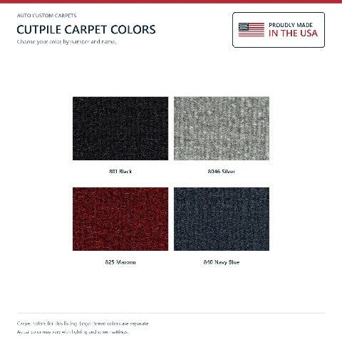 1984-1986 Plymouth Conquest Cutpile Floor Mats with Embroidered Logo Choices - 4-Piece - product details image 7