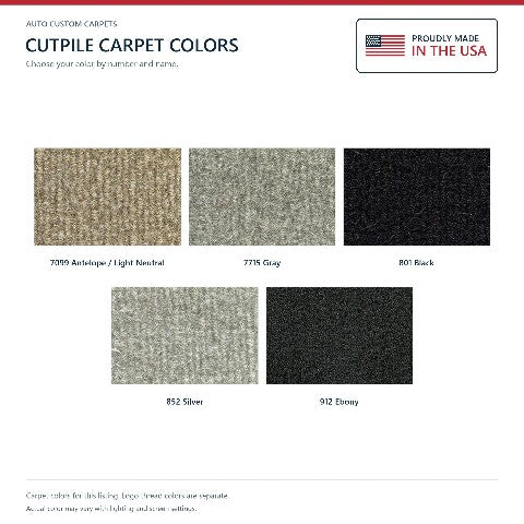 2003-2007 Cadillac CTS Cutpile Floor Mats with Embroidered Logo Choices - 4-Piece - product details image 6