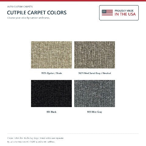 2005-2009 Toyota Tacoma Reg Cab Cutpile Floor Mats with Embroidered Logo Choices - 2-Piece - product details image 6