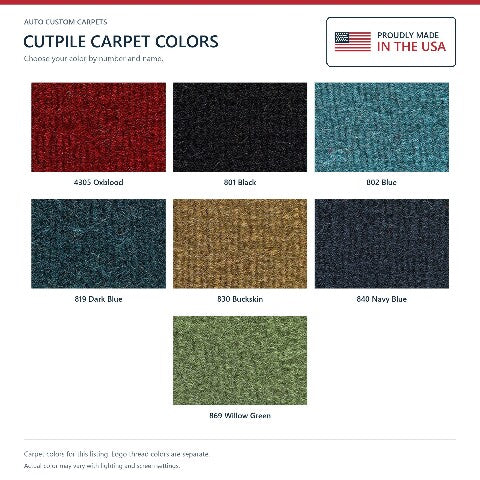1974 Pontiac Ventura GTO Cutpile Floor Mats with Embroidered Logo Choices - 4-Piece - product details image 6