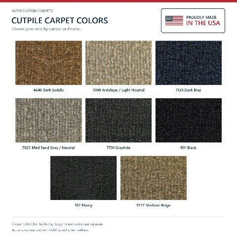 1998-2007 Mazda B3000 Cutpile Floor Mats with Embroidered Logo Choices - 2-Piece - product details image 6