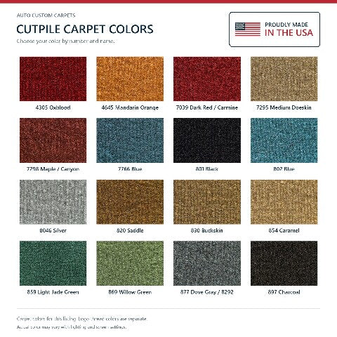 1975-1978 GMC K15 Cutpile Floor Mats with Embroidered Logo Choices - 2-Piece - product details image 6