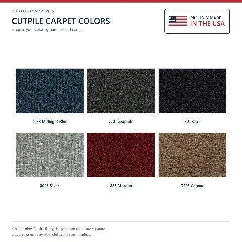 1989 Chevy R2500 Crew Cab Cutpile Floor Mats with Embroidered Logo Choices - 4-Piece - product details image 7