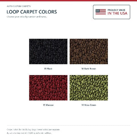 1970 Jeep J-4700 Loop Floor Mats with Embroidered Logo Choices - 2-Piece - product details image 6