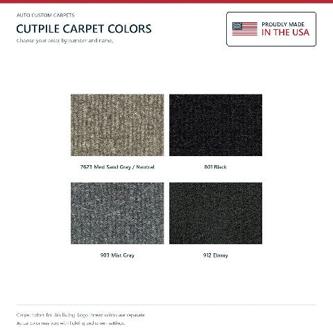 2015-2018 Chevy Colorado Reg Cab Cutpile Floor Mats with Embroidered Logo Choices - 2-Piece - product details image 8