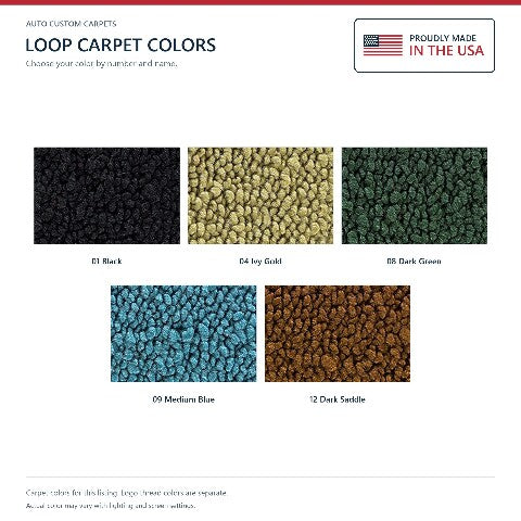 1971 Plymouth GTX Auto Loop Floor Mats with Embroidered Logo Choices - 4-Piece - product details image 8