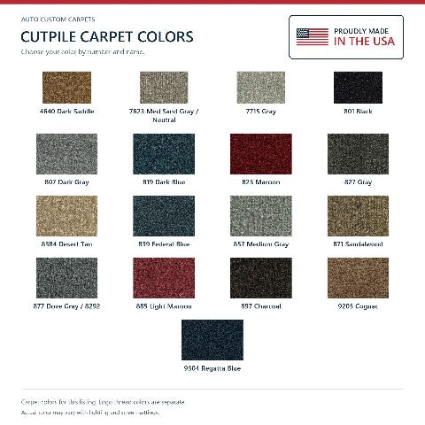 1988-1996 Buick Regal Cutpile Floor Mats with Embroidered Logo Choices - 4-Piece - product details image 6