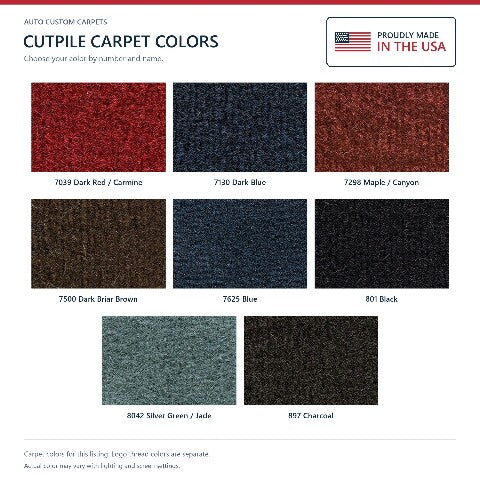 1980-1984 Buick Skylark Cutpile Floor Mats with Embroidered Logo Choices - 4-Piece - product details image 6