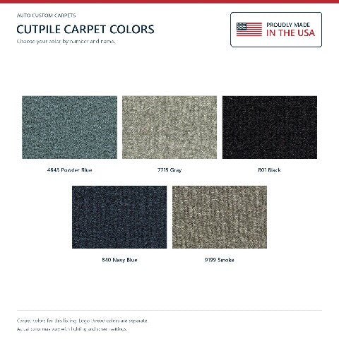 1986-1987 Isuzu Cutpile Floor Mats with Embroidered Logo Choices - 2-Piece - product details image 6
