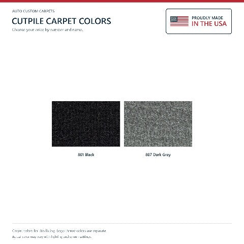 1983-1987 Mitsubishi Mighty Max Cutpile Floor Mats with Embroidered Logo Choices - 2-Piece - product details image 6
