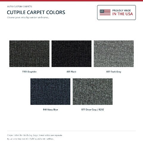 1993-1994 Toyota T100 Cutpile Floor Mats with Embroidered Logo Choices - 2-Piece - product details image 6
