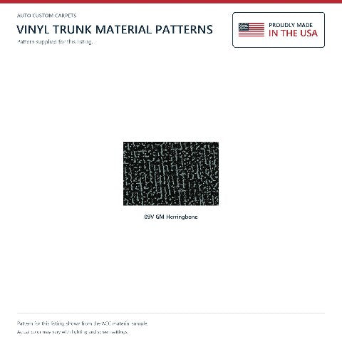 1978-1981 Oldsmobile Cutlass Vinyl Replacement Trunk Mat - 1-Piece - product details image 4