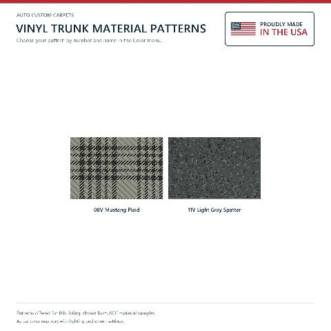 1968-1969 Mercury Cyclone GT Vinyl Replacement Trunk Mat - 1-Piece - product details image 4