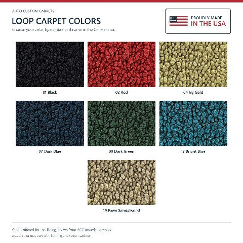 1973 Cadillac Calais Loop Replacement Trunk Mat in Carpet with Pad - 1-Piece - product details image 6