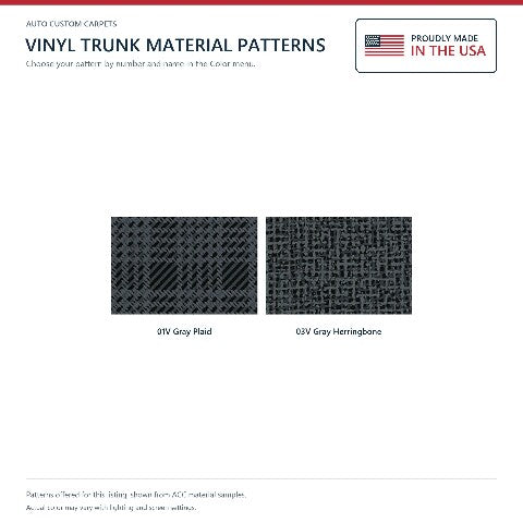 1974 Dodge Dart Vinyl Replacement Trunk Mat - 1-Piece - product details image 4