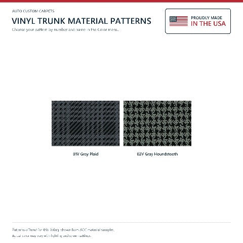 1968-1969 Plymouth Satellite Vinyl Replacement Trunk Mat - 1-Piece - product details image 4