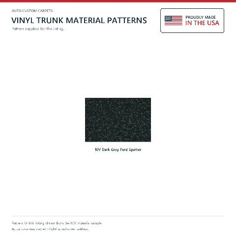 1971-1973 Mercury Cougar Coupe/Convertible Vinyl Replacement Trunk Mat - 1-Piece - product details image 4