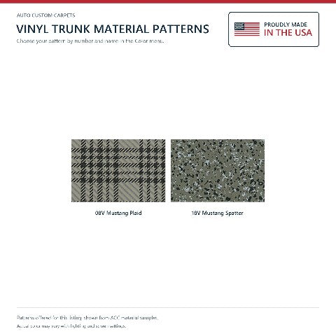 1964-1968 Ford Mustang Coupe/Convertible Molded Vinyl Replacement Trunk Mat - 1-Piece - product details image 3
