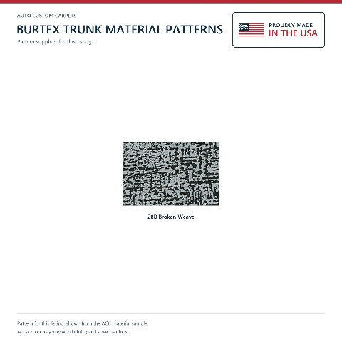 1957 Pontiac Star Chief Burtex Replacement Trunk Mat - 2-Piece - product details image 3