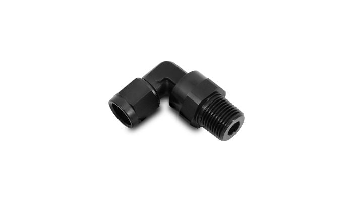 Vibrant Performance 11380 -3AN Female to 1/8"NPT Male Swivel 90 Degree Adapter Fitting