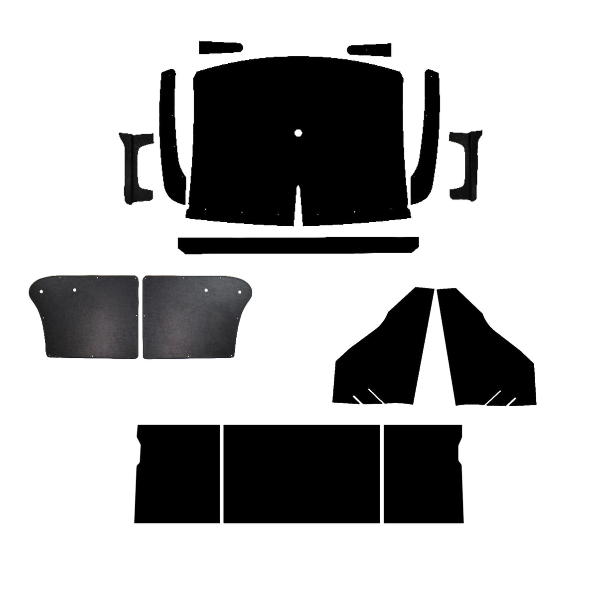 1957-1960 Dodge C-Series Truck ABS Complete Interior Panel Kit by QuietRide (DODGE 5760-TIKLW)