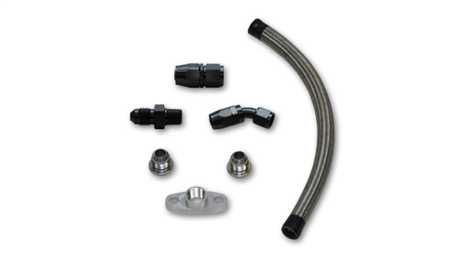 Vibrant Performance Universal Oil Drain Kit for T3/T4 Top Mount Turbo setups (20" long line)