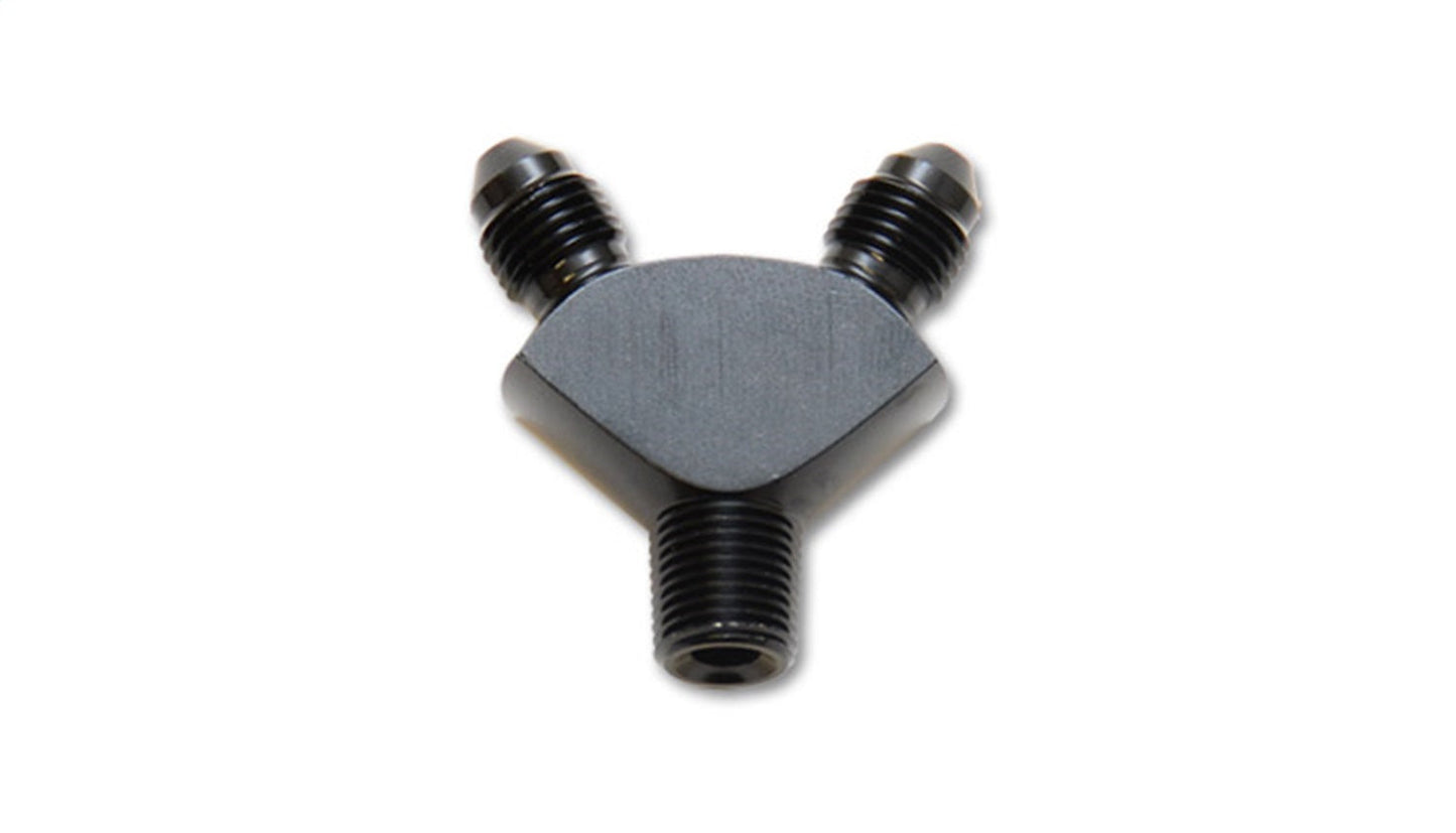 Vibrant Performance Y Adapter Fitting; Size: 1/8" NPT x dual -3AN