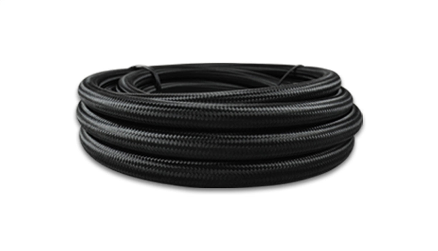 Vibrant Performance 19006 Nylon Braided Flex Hose 10ft. Roll; Black; w/PTFE Liner; Size: -16AN