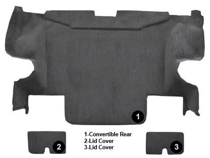 2005-2013 Chevy Corvette Conv Rear Truvette Molded Replacement Carpet Kit w/ Mass Backing - 3-Piece - product details image 4