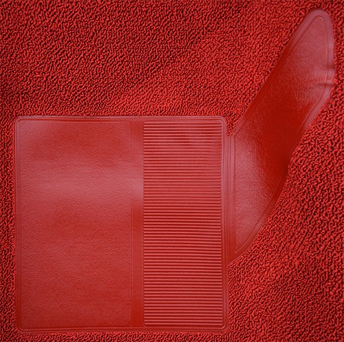 1965-1968 Ford Mustang Convertible without Shifter Hole Loop Molded Replacement Carpet Kit - 2-Piece - product details image 