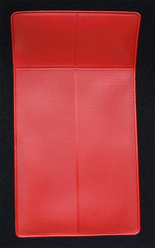 1969 Ford Mustang Mach I w/ 4 Red Ins w/o Shifter Cut FB Nylon Molded Replacement Carpet Kit - 2-Piece - product details imag