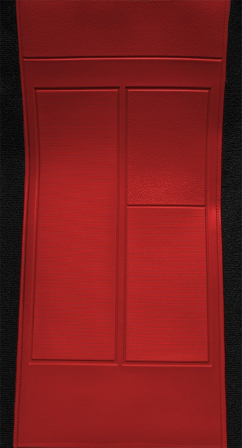 1970 Ford Mustang Mach 1 w/ 2 Red Ins w/o Shifter Cut FB Nylon Molded Replacement Carpet Kit - 2-Piece - product details imag