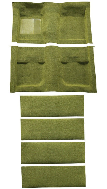 1971-1973 Ford Mustang FB w/ Folddowns w/o Shifter Cut Nylon Molded Replacement Carpet Kit - 6-Piece - product details image 