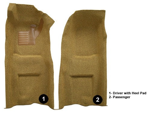 1968 Chevrolet Corvette 4spd Front with Pad Loop Molded Replacement Carpet Kit - 2-Piece - product details image 5
