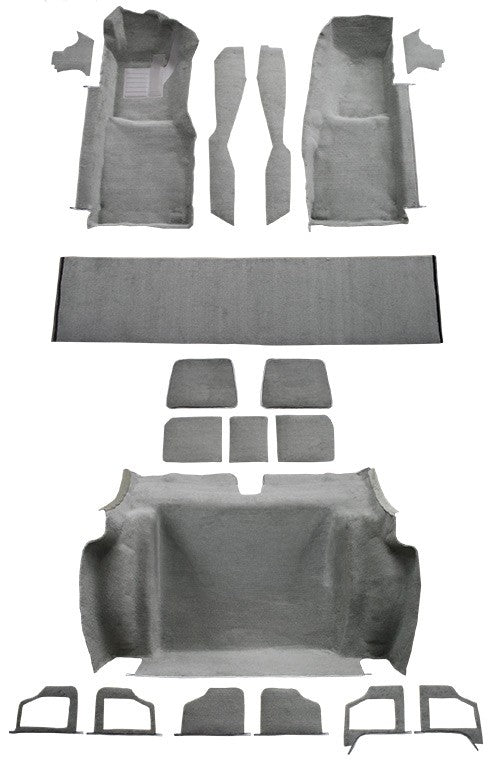 1978-1979 Chevy Corvette Complete w/ 3 Compt Doors Cutpile Molded Replacement Carpet Kit - 19-Piece - product details image 2