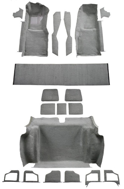 1978-1979 Chevy Corvette Complete w/ 3 Compt Doors Cutpile Molded Replacement Carpet Kit - 19-Piece - product details image 2