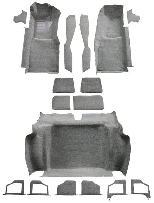 1980 Chevrolet Corvette Complete without Door Panels Cutpile Molded Replacement Carpet Kit - 17-Piece - product details image
