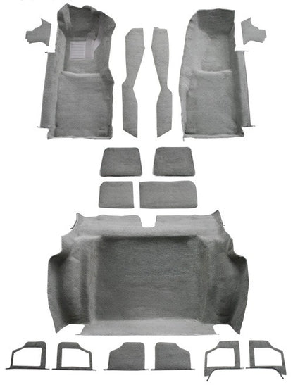 1980 Chevrolet Corvette Complete without Door Panels Cutpile Molded Replacement Carpet Kit - 17-Piece - product details image