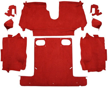 1986-1989 Chevy Corvette Conv Rear Cutpile Molded Replacement Carpet Kit w/ Mass Backing - 8-Piece - product details image 2