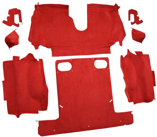 1986-1989 Chevy Corvette Conv Rear Cutpile Molded Replacement Carpet Kit w/ Mass Backing - 8-Piece - product details image 3