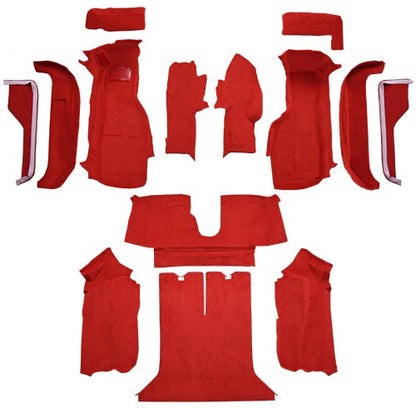 1988-1989 Chevrolet Corvette Coupe Complete with Pad Cutpile Molded Replacement Carpet Kit - 14-Piece - product details image