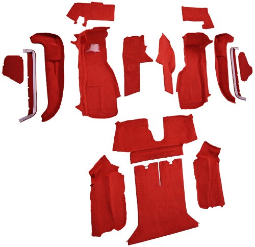 1990-1993 Chevy Corvette Coupe w/ 2 Dr Cutpile Replacement Carpet Kit w/ Mass Backing - 16-Piece - product details image 3