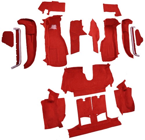 1990-1993 Chevy Corvette Conv w/ 2 Dr Latches Complete w/ Cutpile Replacement Carpet Kit - 16-Piece - product details image 3