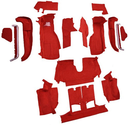 1990-1993 Chevy Corvette Conv w/ 2 Dr Latches Complete w/ Cutpile Replacement Carpet Kit - 16-Piece - product details image 3