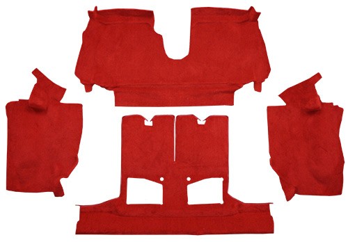 1990-1993 Chevy Corvette Conv w/ 2 Dr Latches Cutpile Replacement Carpet Kit w/ Mass Backing - 4-Piece - product details imag