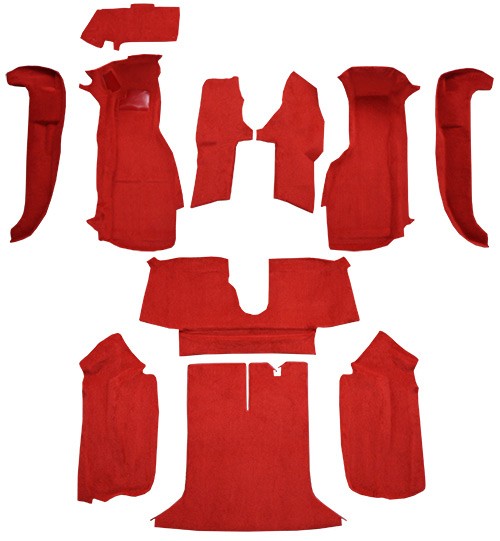 1994-1996 Chevy Corvette Coupe Complete w/o Cutpile Replacement Carpet Kit w/ Mass Backing - 11-Piece - product details image