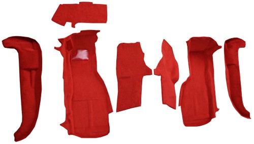 1994-1996 Chevy Corvette Front Set w/ Pad w/o Dr Panels Cutpile Replacement Carpet Kit - 7-Piece - product details image 3