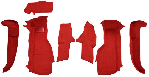1994-1996 Chevy Corvette Front Set w/o Dr Truvette Replacement Carpet Kit w/ Mass Backing - 7-Piece - product details image 2